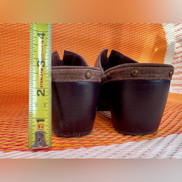 Indigo by Clarks Mules Clogs Boho Brown Leather Retro Bohemian Women's Size 6 - Picture 10 of 16